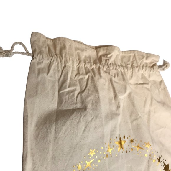 New JUMBO Canvas Tote Christmas Santa's Toy Bag "Believe" Gold Letters Cotton - Picture 7 of 9